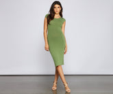 Total Knockout Knit Midi Dress Sai Feel